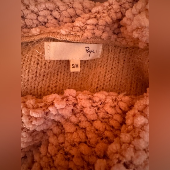 Ryu Blush mixed Fabric Cowl Neck Sweaterdress - Picture 2 of 4